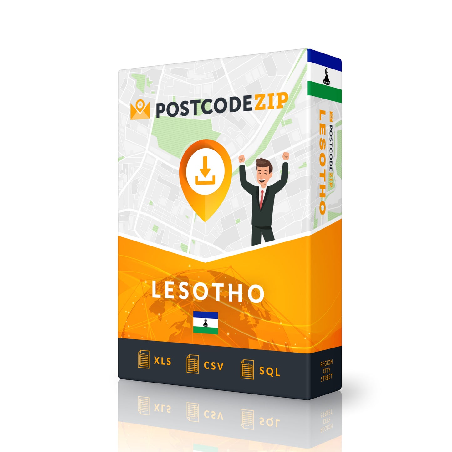 Lesotho, Best file of streets, complete set