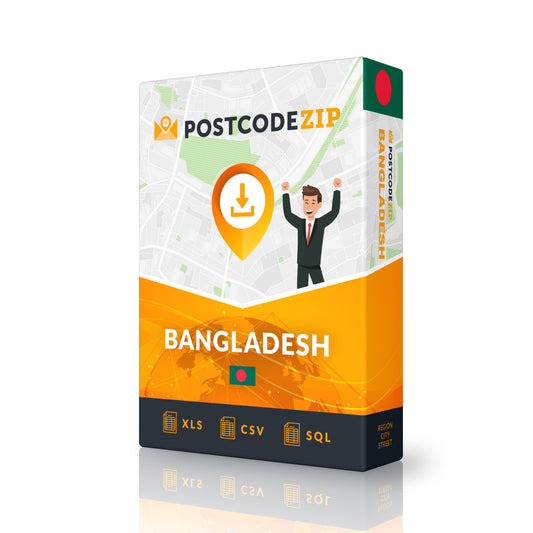 Bangladesh, Complete premium data set of streets