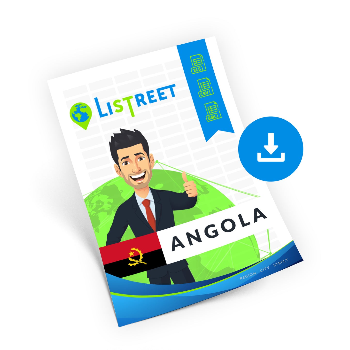 Angola, Complete premium data set of streets