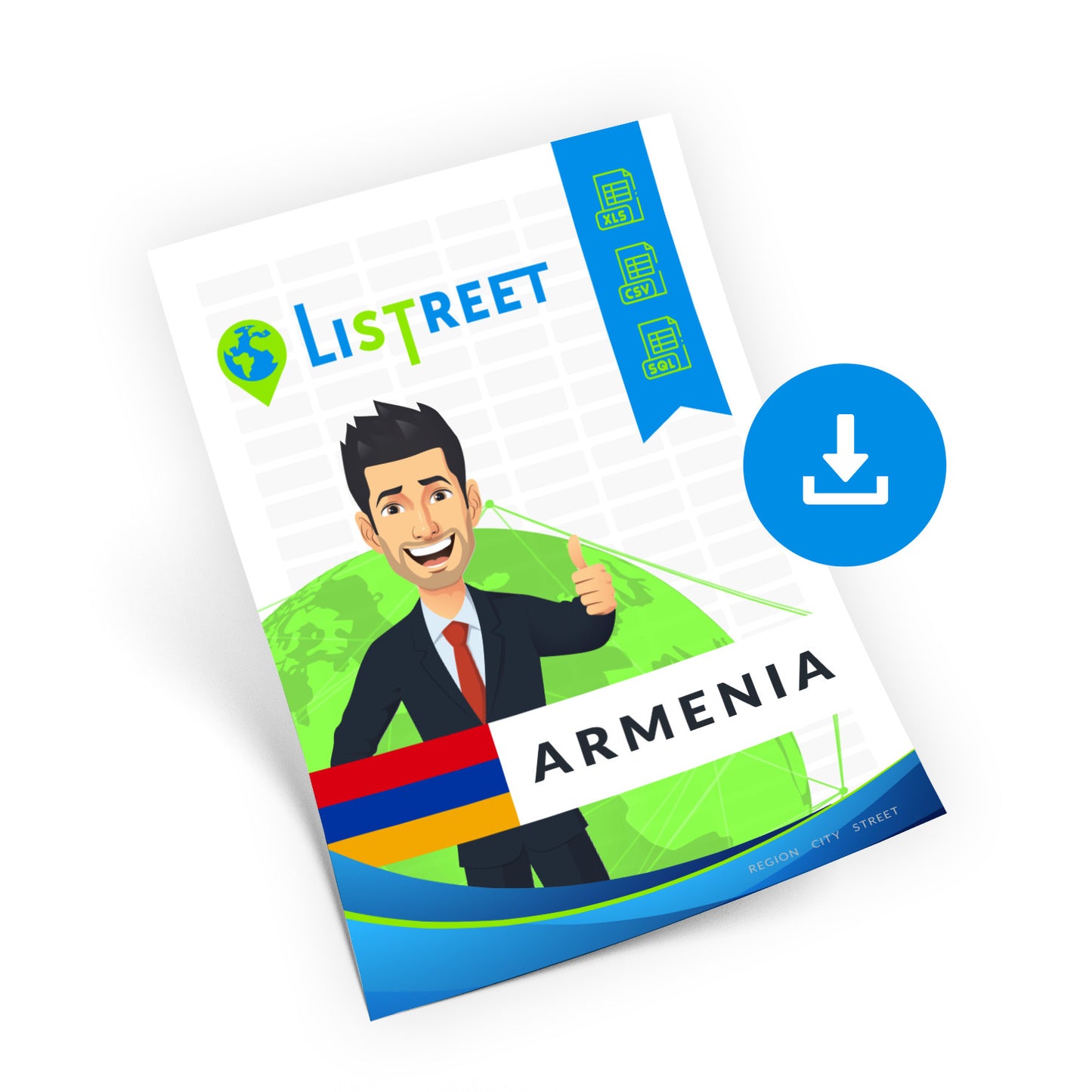 Armenia, Complete premium data set of streets