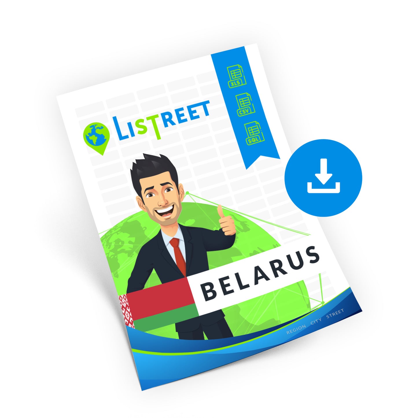 Belarus, Complete premium data set of streets