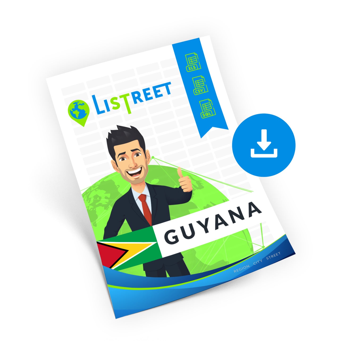 Guyana, Best file of streets, complete set