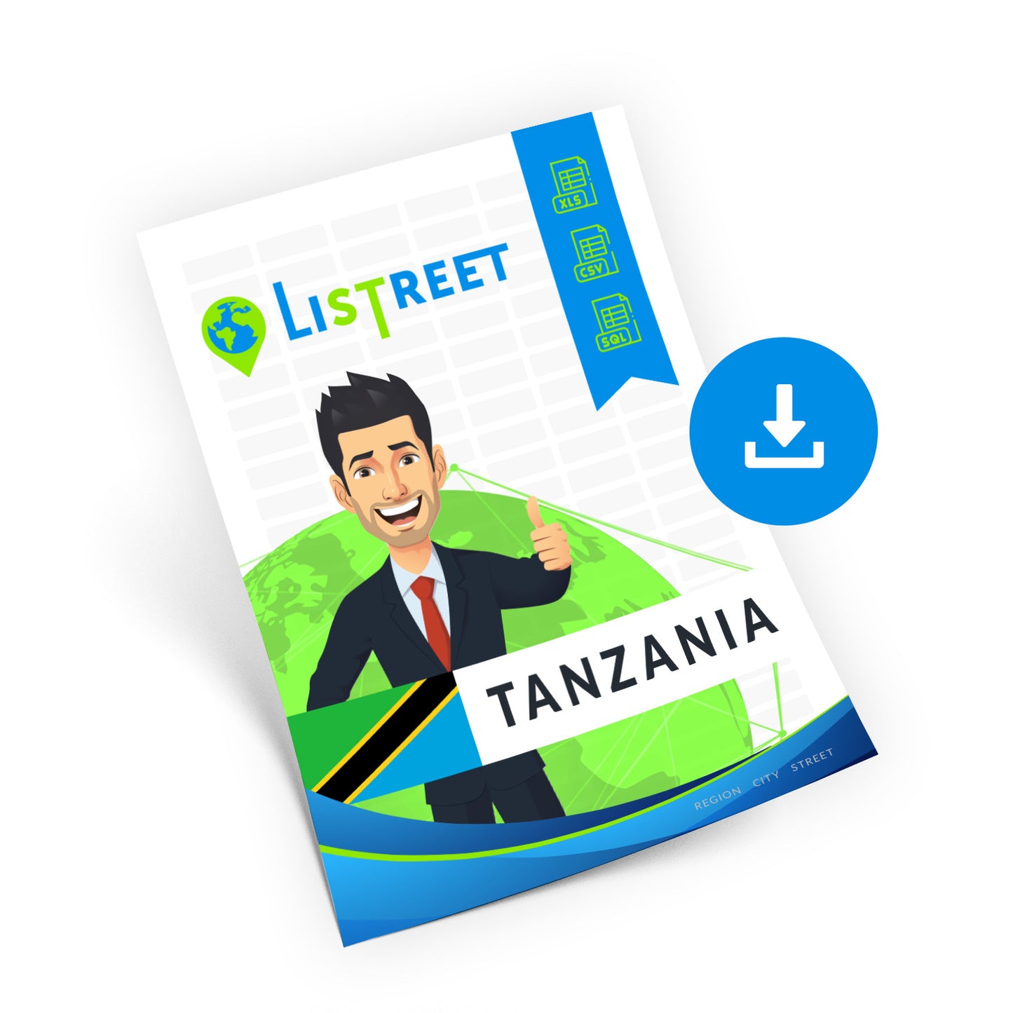 Tanzania, Best file of streets, complete set